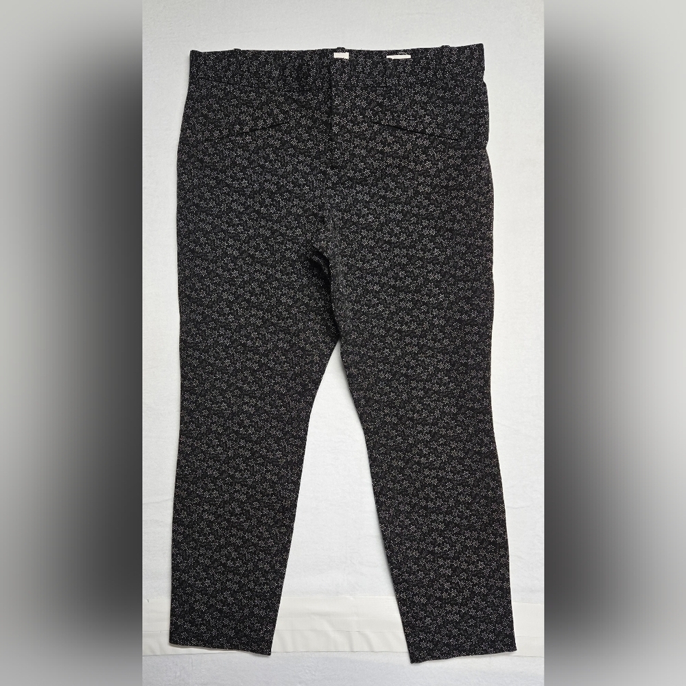 Gap 14R Black and White Patterned Pants Skinny Ankle